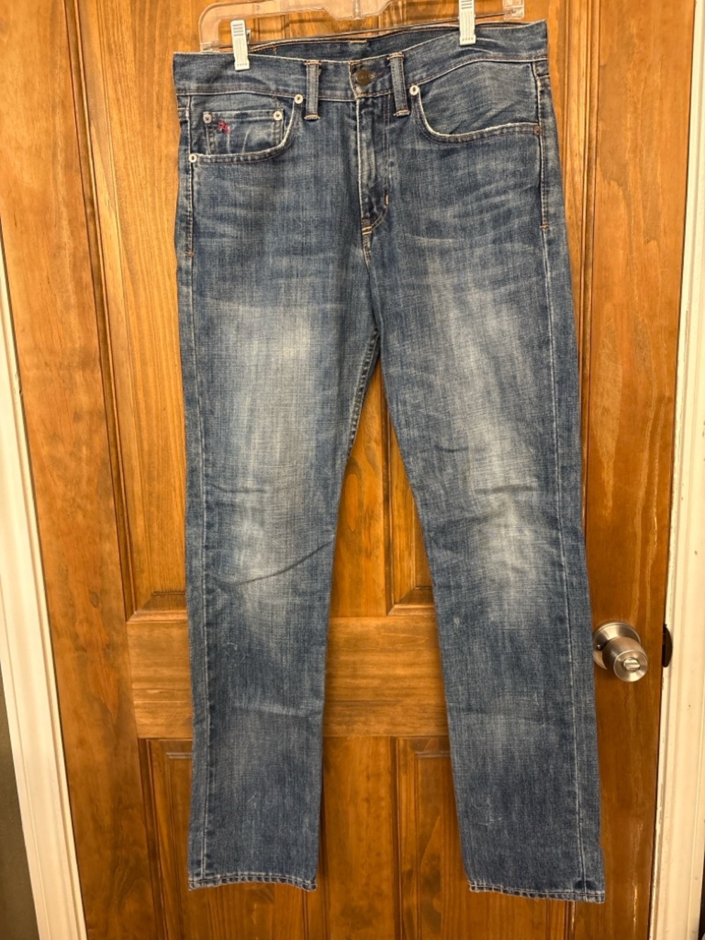 Polo Ralph Lauren Slim 391 Jeans Men’s 30x30 Medium Wash RL Logo Straight Y2K